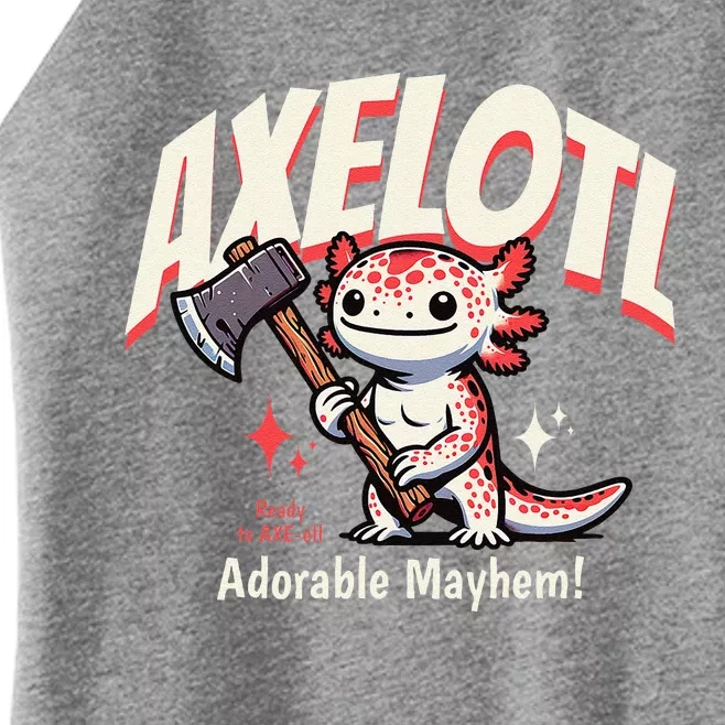 Axelotl Adorable Mayhem Funny Axolotl Animals Graphic Women’s Perfect Tri Rocker Tank