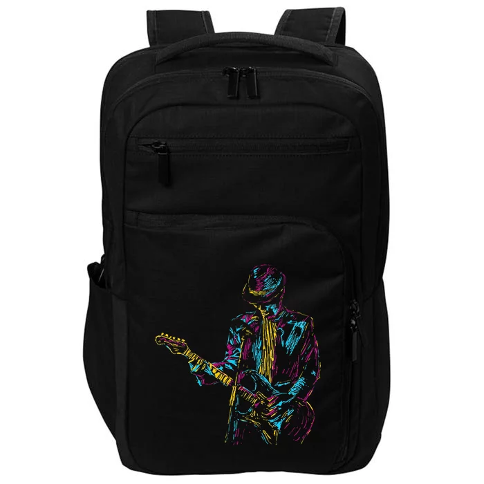 Abstract Art Musician Music Band Bass Player Impact Tech Backpack