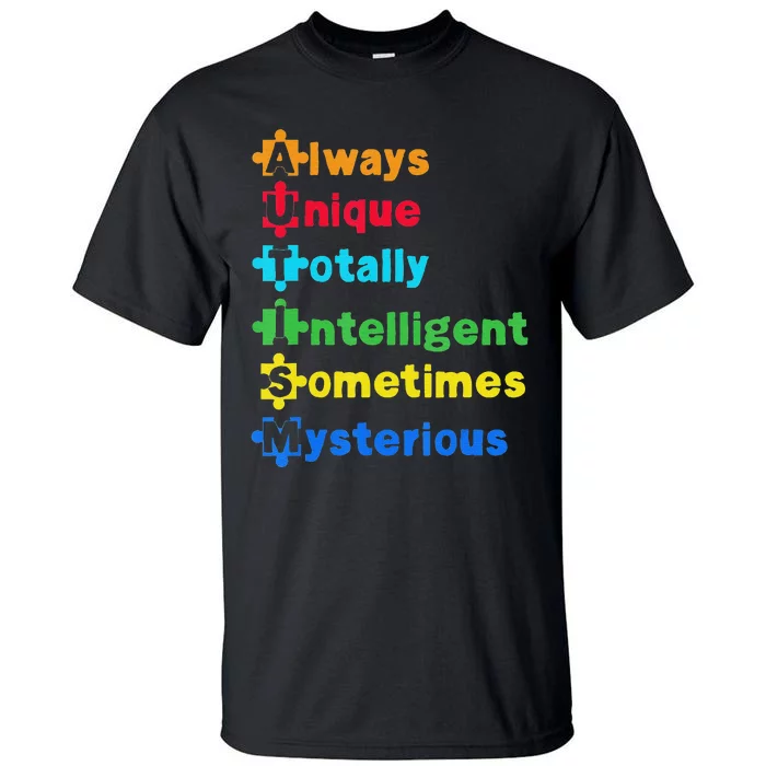 Autism Awareness Month Cute Autism Support Acceptance Tall T-Shirt