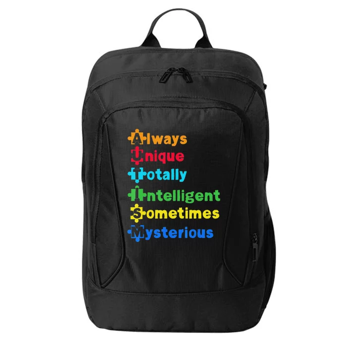 Autism Awareness Month Cute Autism Support Acceptance City Backpack