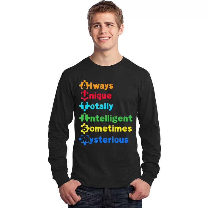 Autism Awareness Month Cute Autism Support Acceptance Tall Long Sleeve T-Shirt