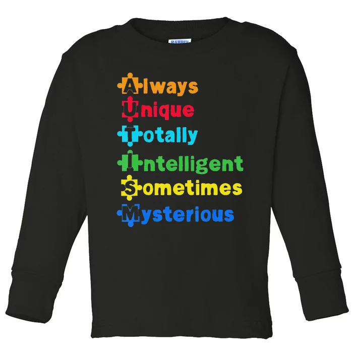 Autism Awareness Month Cute Autism Support Acceptance Toddler Long Sleeve Shirt