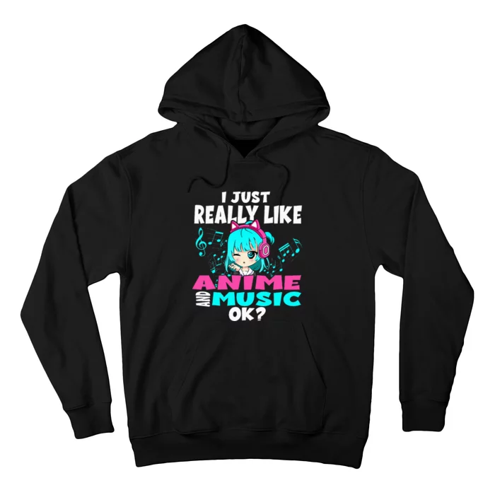 Anime And Music Kawaii Chibi Graphic Hoodie