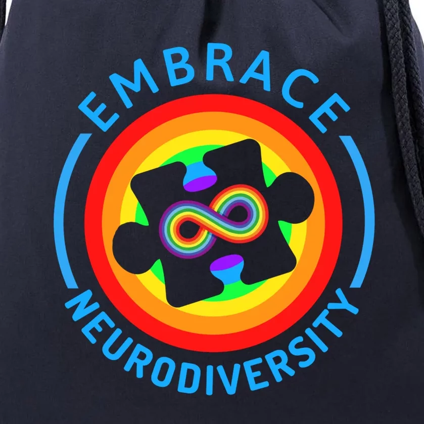 Autism Awareness Month Embrace Neurodiversity Tee Gift Drawstring Bag