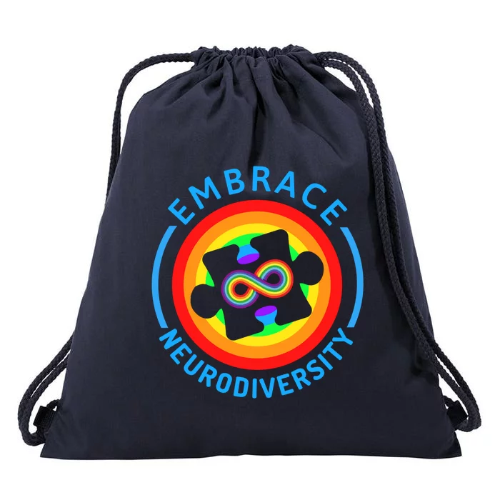 Autism Awareness Month Embrace Neurodiversity Tee Gift Drawstring Bag