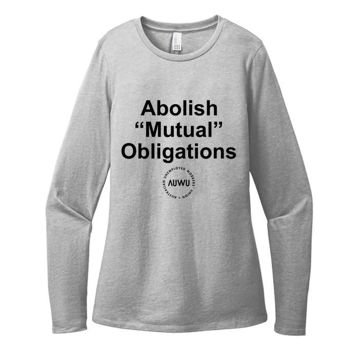 Auwu Abolish Mutual Obligations Womens CVC Long Sleeve Shirt