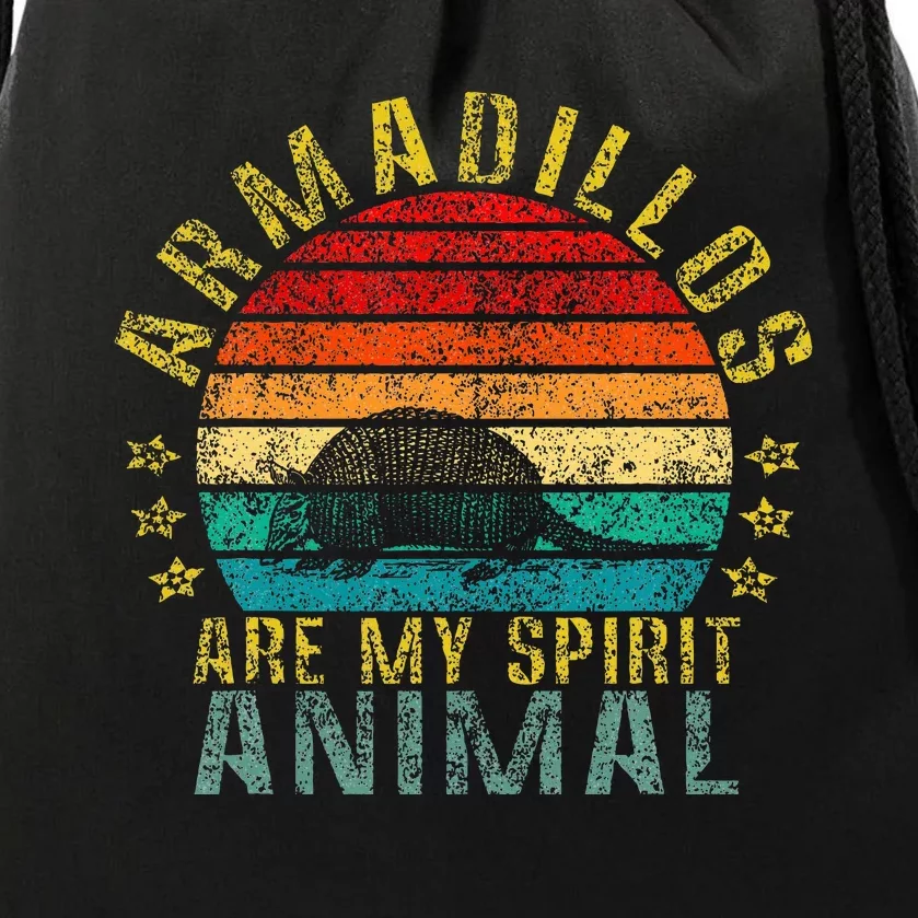 Armadillos Are My Spirit Animal Funny Drawstring Bag