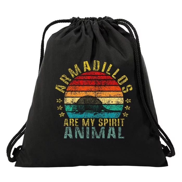 Armadillos Are My Spirit Animal Funny Drawstring Bag