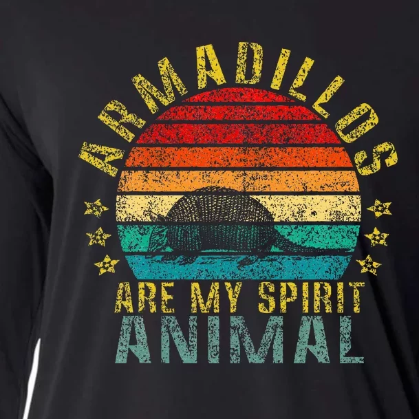 Armadillos Are My Spirit Animal Funny Cooling Performance Long Sleeve Crew