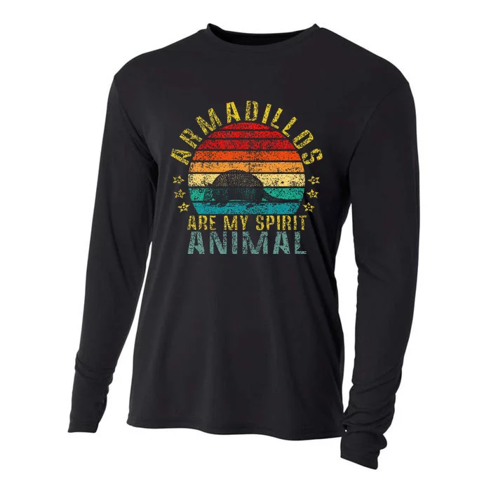 Armadillos Are My Spirit Animal Funny Cooling Performance Long Sleeve Crew