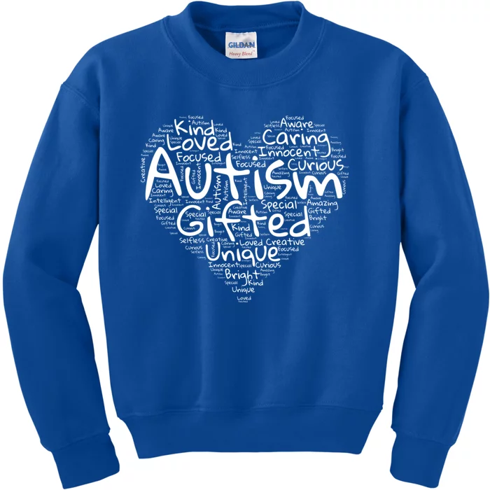 Autism Awareness Month Proud Autism Mom Autism Heart Gift Kids Sweatshirt