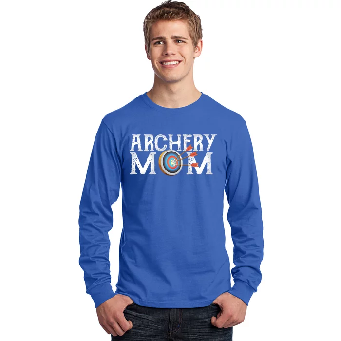 Archery Archer Mom Target Proud Parent Bow Arrow Gift Long Sleeve Shirt