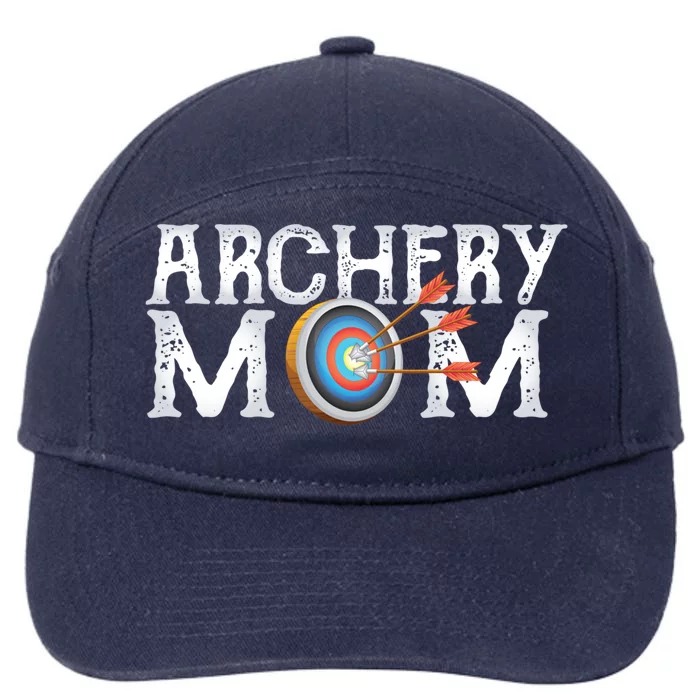 Archery Archer Mom Target Proud Parent Bow Arrow Gift 7-Panel Snapback Hat