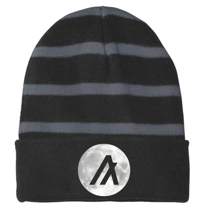 Algorand Algo Moon Crypto Striped Beanie with Solid Band