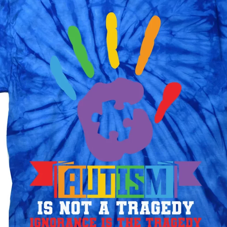 Autism Awareness Month Teacher Paraprofessionals Acceptance Gift Tie-Dye T-Shirt