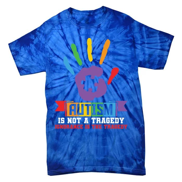 Autism Awareness Month Teacher Paraprofessionals Acceptance Gift Tie-Dye T-Shirt