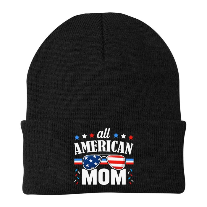 All American Mom 4th of July USA Family Matching Outfit Knit Cap Winter Beanie