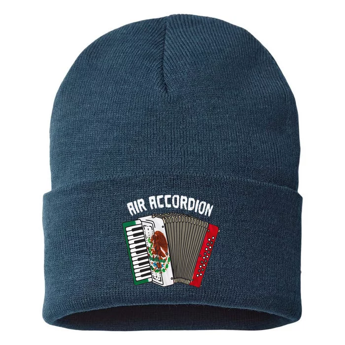 Air Accordion Mexican Flag Cinco De Mayo Sustainable Knit Beanie