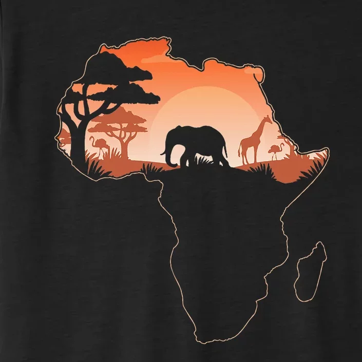 Africa Animal Map Safari African Animals ChromaSoft Performance T-Shirt