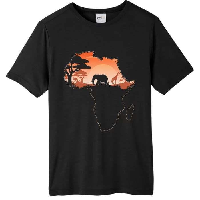 Africa Animal Map Safari African Animals ChromaSoft Performance T-Shirt