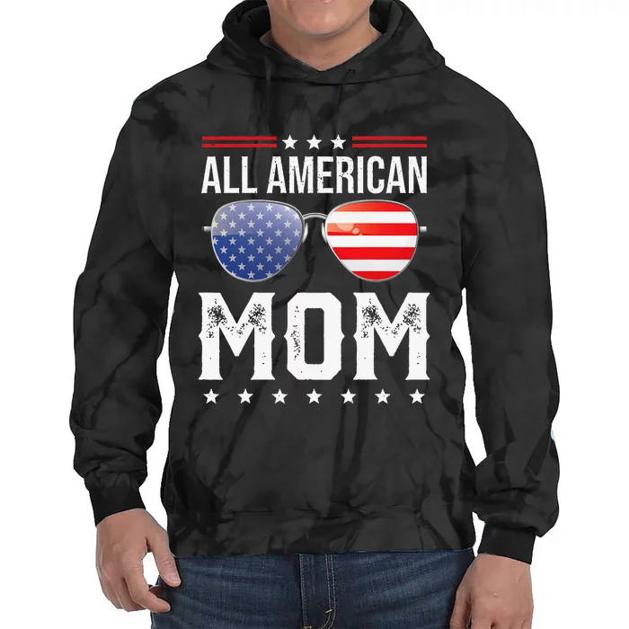 All American Mom Matching Family Fourth 4th of July American Tie Dye Hoodie