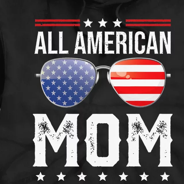 All American Mom Matching Family Fourth 4th of July American Tie Dye Hoodie