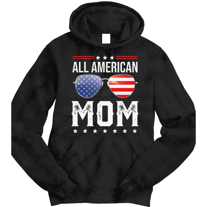 All American Mom Matching Family Fourth 4th of July American Tie Dye Hoodie