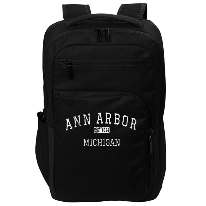 Ann Arbor Michigan MI Vintage Impact Tech Backpack