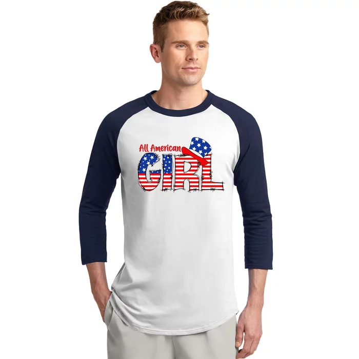 All American Matching Family Fourth 4th of July Baseball Sleeve Shirt