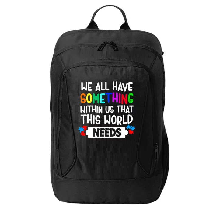 Autism Awareness Mom Dad Teacher Autism Support Month Gift City Backpack