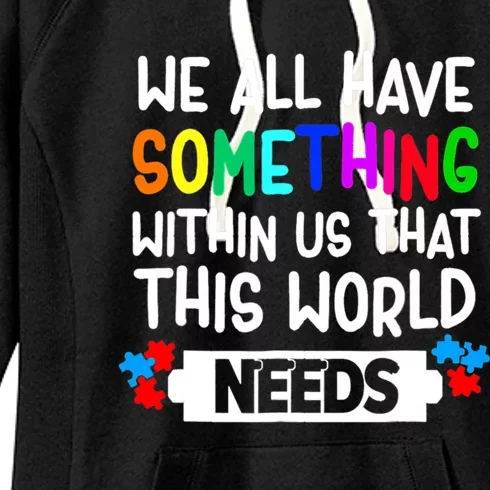 Autism Awareness Mom Dad Teacher Autism Support Month Gift Women's Fleece Hoodie