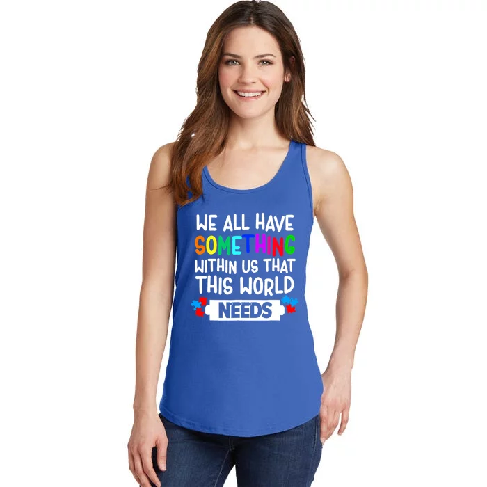 Autism Awareness Mom Dad Teacher Autism Support Month Gift Ladies Essential Tank