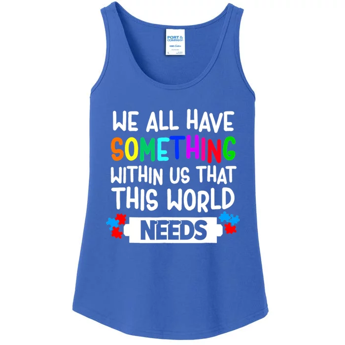 Autism Awareness Mom Dad Teacher Autism Support Month Gift Ladies Essential Tank