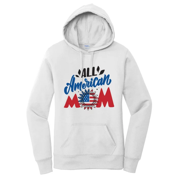 All American Mom | 4th Of July Family Outfits Women's Pullover Hoodie