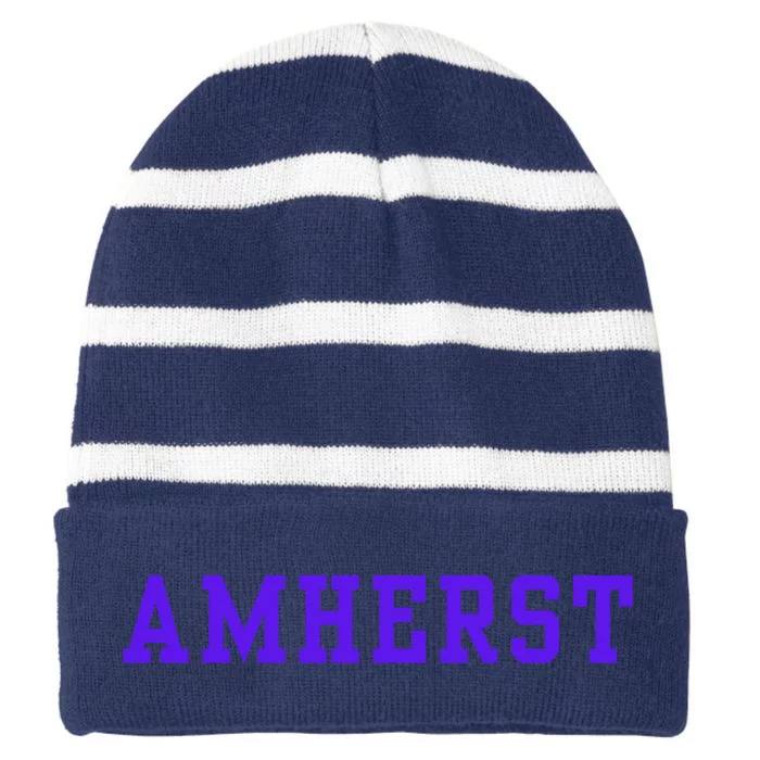 Amherst Striped Beanie with Solid Band