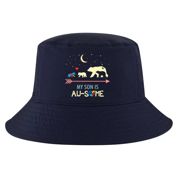 Autism Awareness Mama Bear My Son Is Ausome Great Gift Cool Comfort Performance Bucket Hat