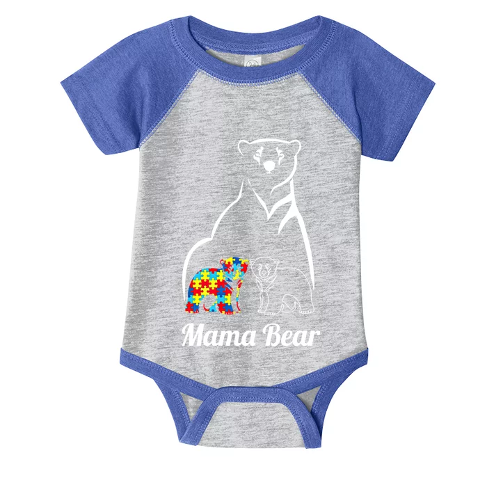 Autism Awareness Mama Bear Mom Autistic Meaningful Gift Infant Baby Jersey Bodysuit