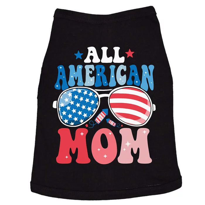 All American Mom Sunglasses 4th of July Family Matching Doggie Tank