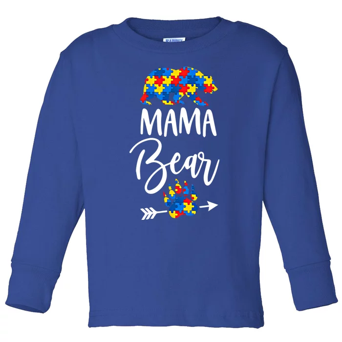 Autism Awareness Mama Bear Momma Gift Toddler Long Sleeve Shirt