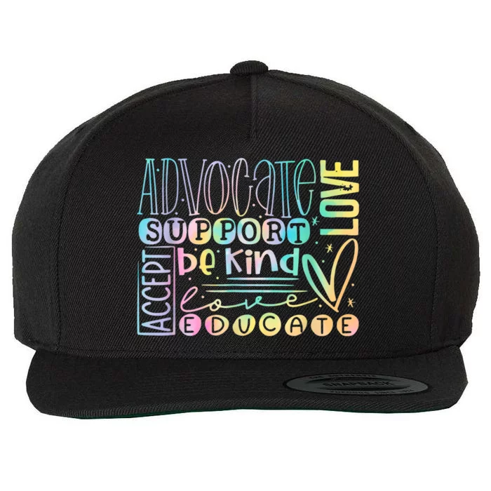 Autism Awareness Mashup Wool Snapback Cap