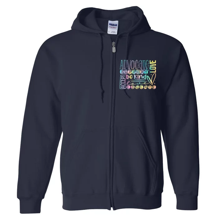 Autism Awareness Mashup Full Zip Hoodie