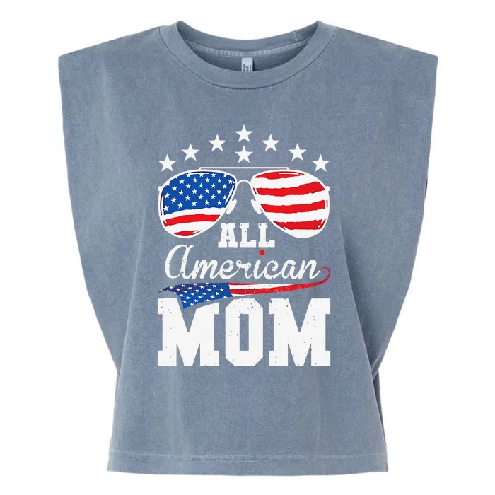 All American Mom 4th of July Matching Family Garment-Dyed Women's Muscle Tee