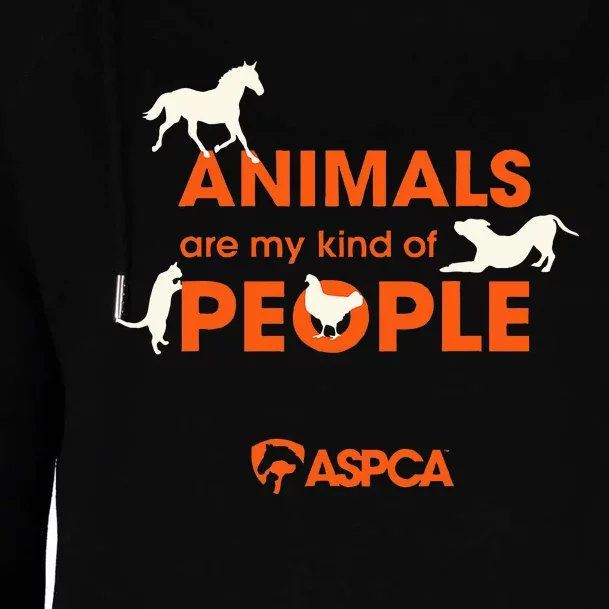 Animals Are My Kind Of People Womens Funnel Neck Pullover Hood