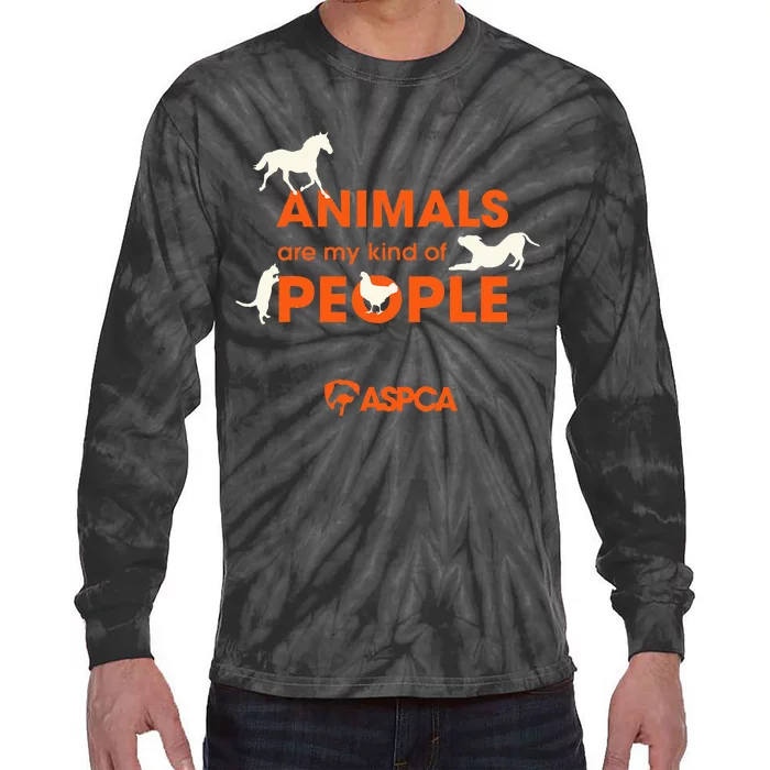 Animals Are My Kind Of People Tie-Dye Long Sleeve Shirt