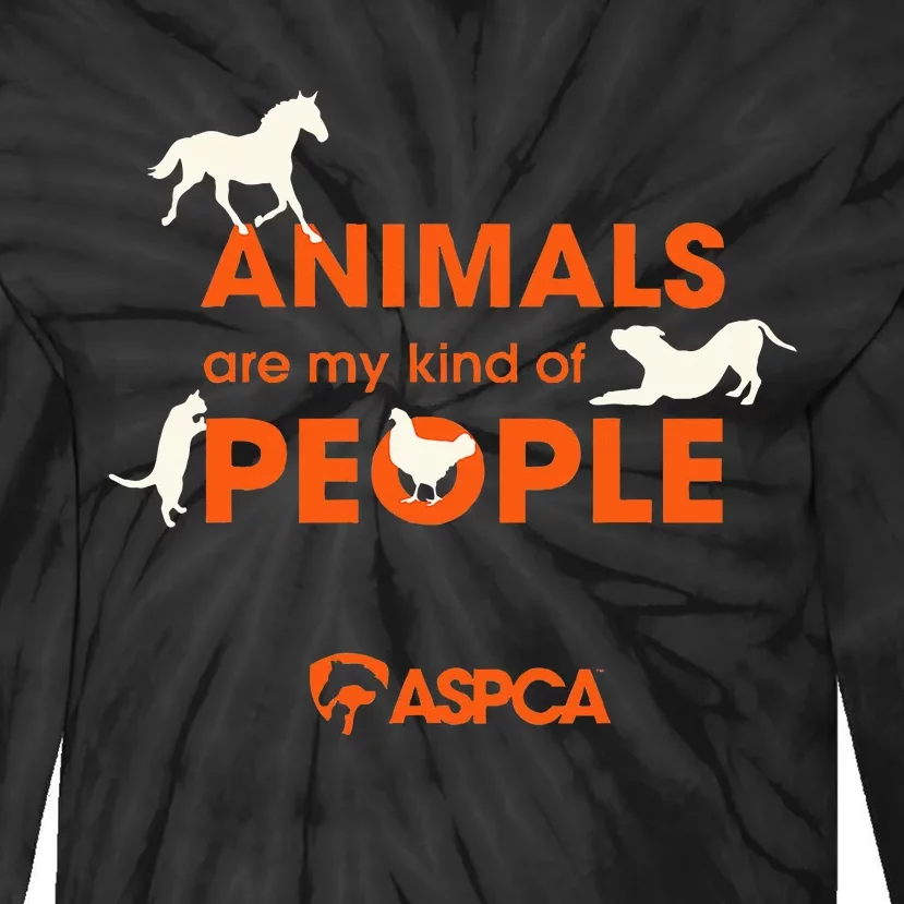 Animals Are My Kind Of People Tie-Dye Long Sleeve Shirt