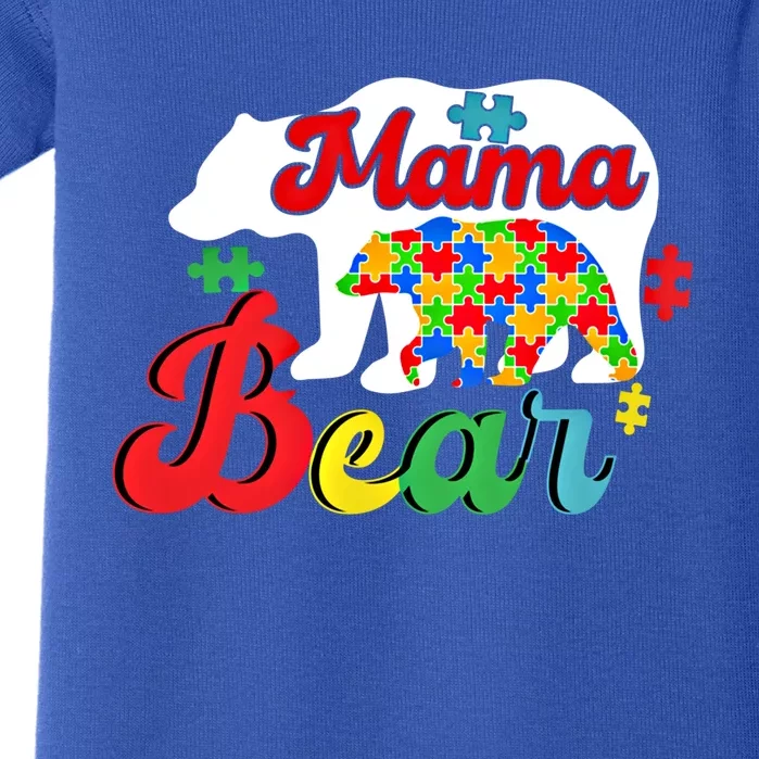 Autism Awareness Mama Bear Support Autistic Autism Mom Gift Baby Bodysuit