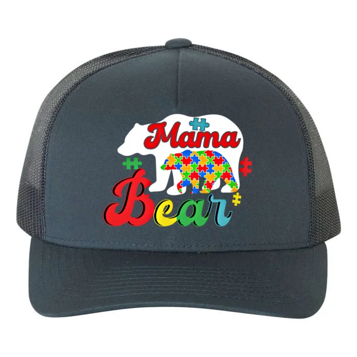 Autism Awareness Mama Bear Support Autistic Autism Mom Gift Yupoong Adult 5-Panel Trucker Hat