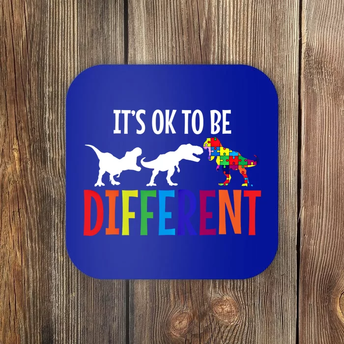 Autism Awareness Month Trex Puzzle Dino Neurodiversity Gift Coaster