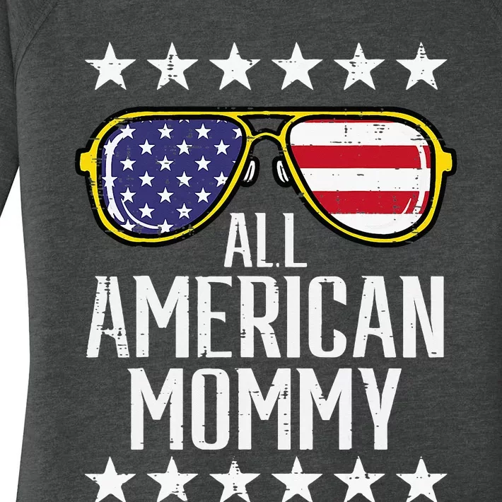 All American Mommy 4th Of July Memorial Day Matching Family Women's Perfect Tri Tunic Long Sleeve Shirt