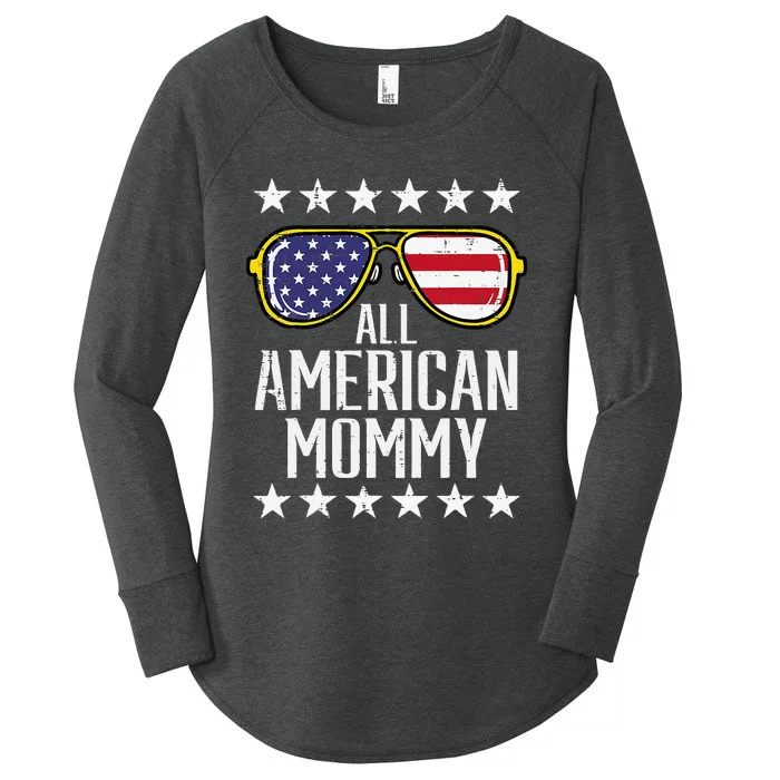 All American Mommy 4th Of July Memorial Day Matching Family Women's Perfect Tri Tunic Long Sleeve Shirt